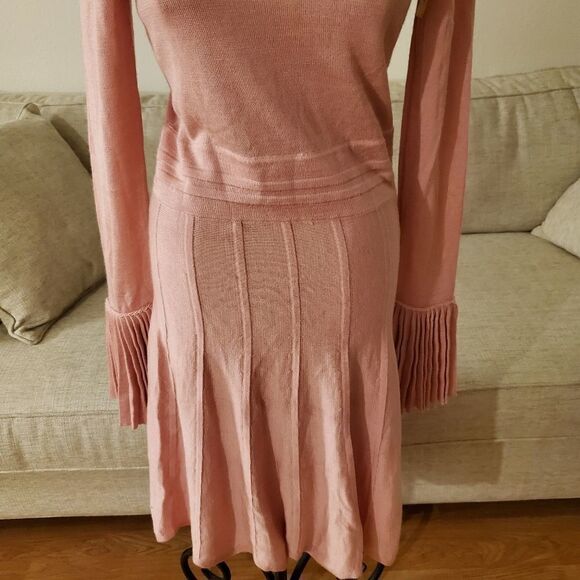 CAARA Pink Turtleneck Dress sz Large - Picture 4 of 12